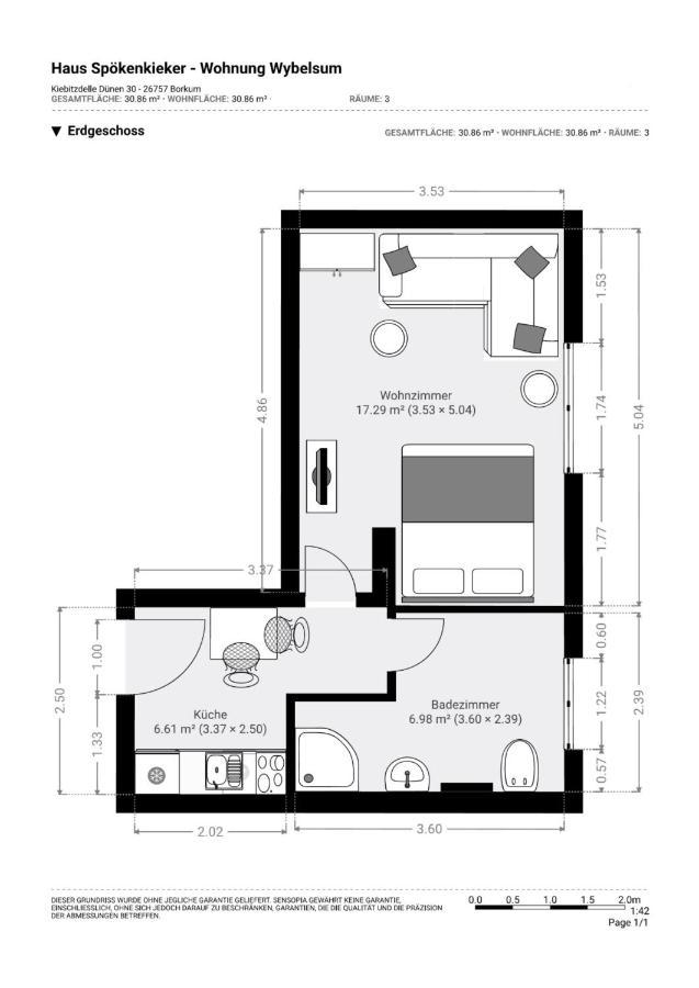 Haus Spoekenkieker Wybelsum Apartment Borkum Exterior photo